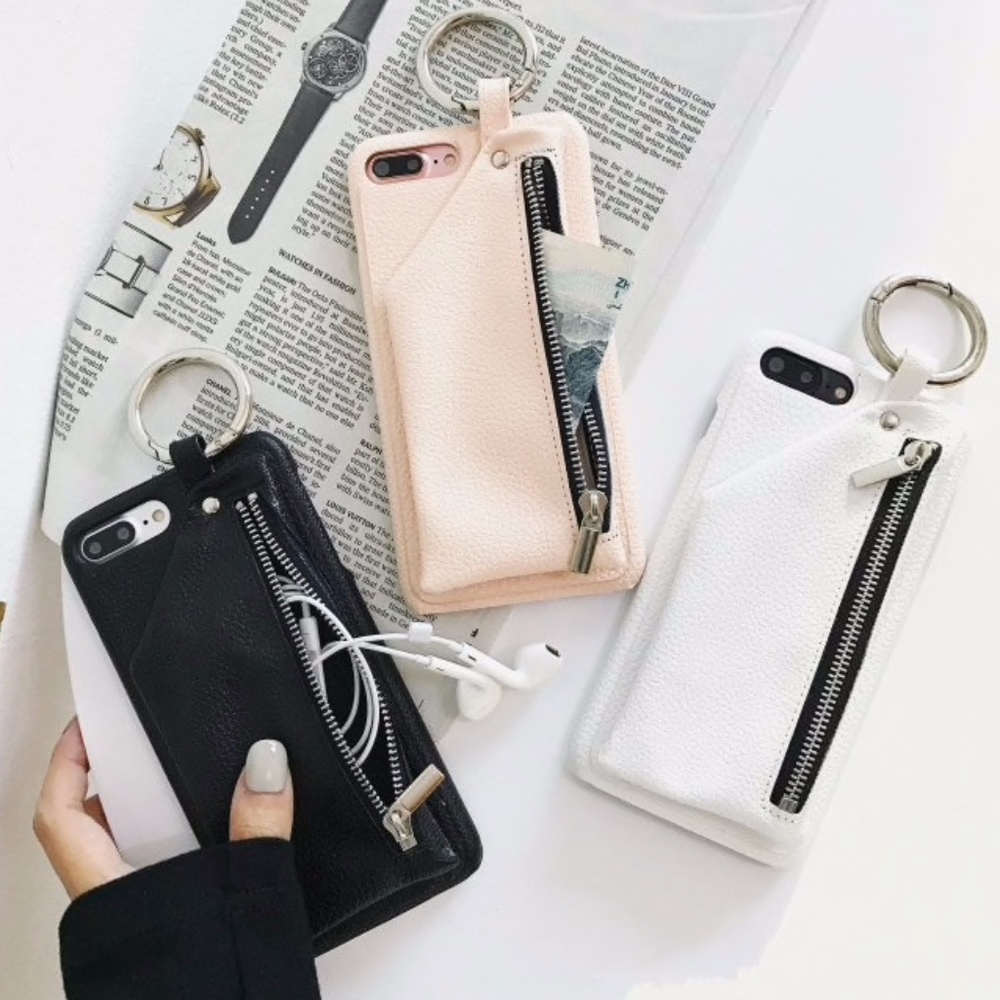 RE-STOCK IN!! *BLACK* Phone Case W/Zip Compartment